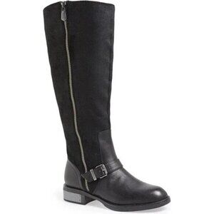 Circus by Sam Edelman Rider Black Leather/Suede High Moto Boots Women’s Size 7M